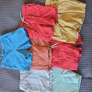 Cat & Jack Kids Shorts Set - Blue, Orange, Red, Yellow, White, Mint 6 Pair!